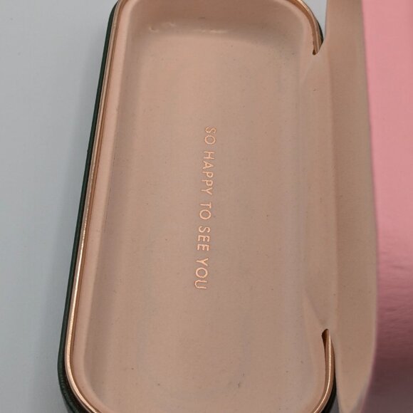 Kate Spade New York Pink and Green Eyeglass Clamshell Hard Case - Picture 4 of 12